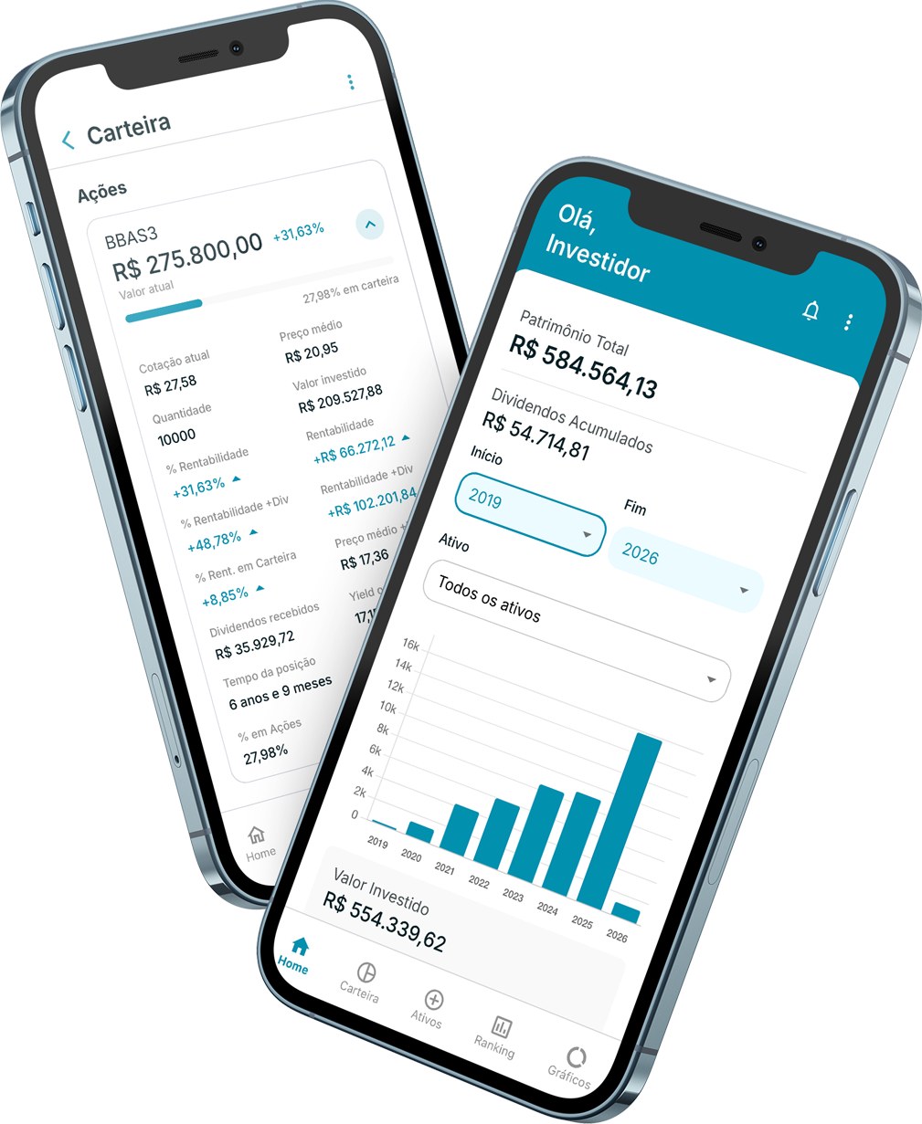 App +Dividendos no celular